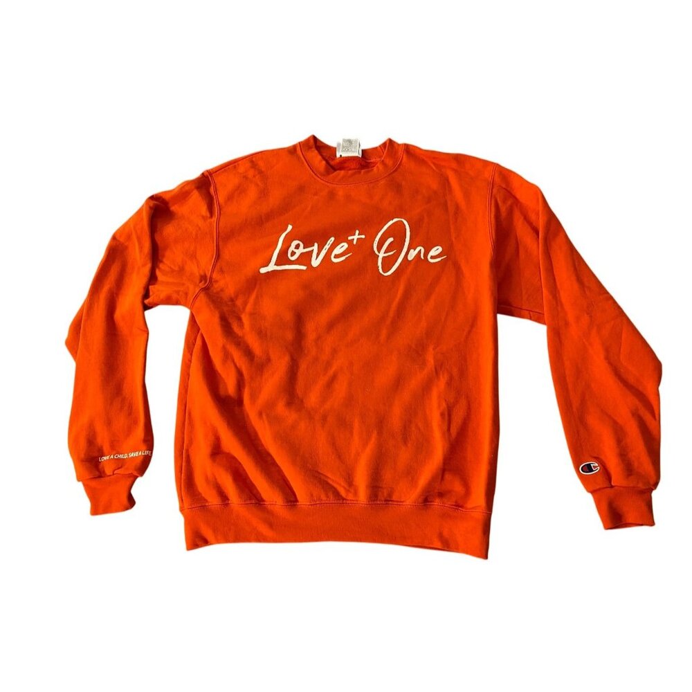 Champion ECO Orange Love + One Sweatshirt Medium